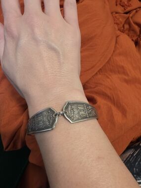 Silver-Tone Vintage Spoon Bracelet - Silver